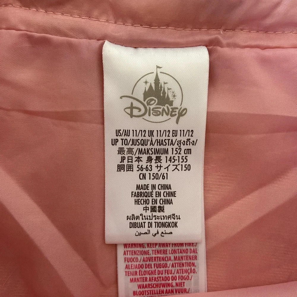 EUC | Disney Store girl’s pink gold floral outline Princess Belle skirt 11/12‎
